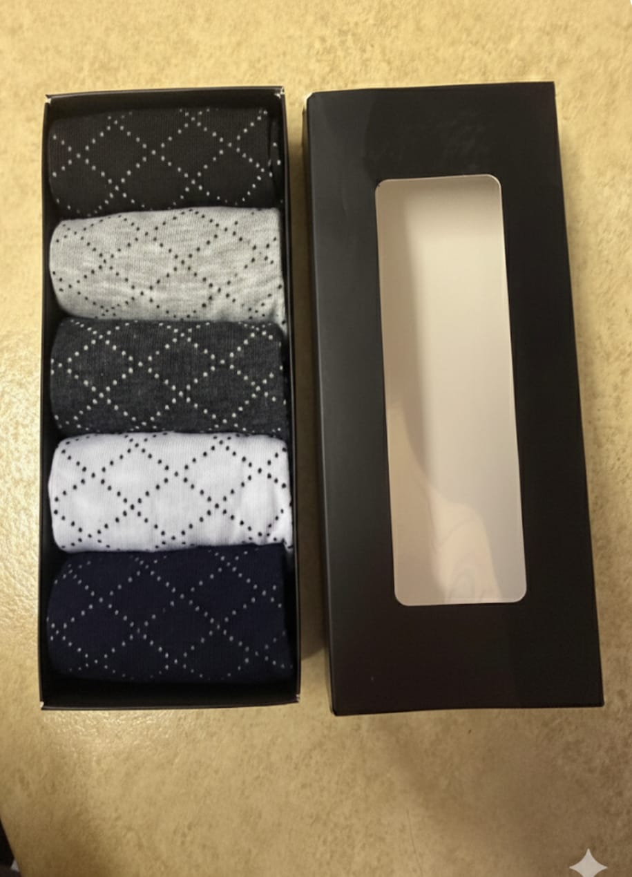 Premium Quality men’s dress sock pack of 5, gift set